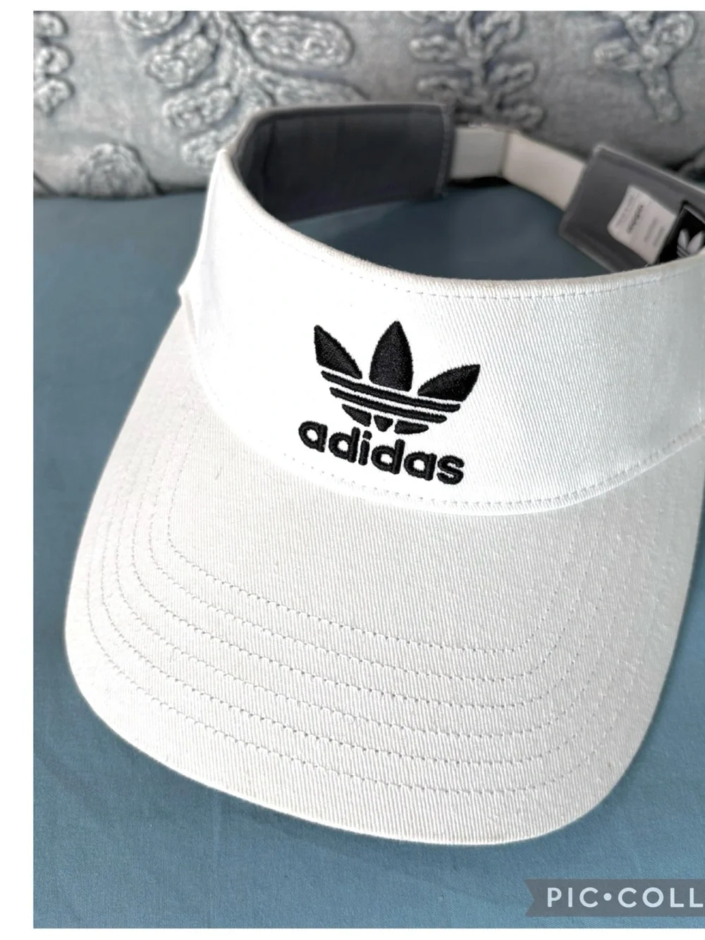 Adidas Originals White Trefoil Visor | Clean Girl Tennis Golf Athleisure Hat